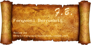Fenyvesi Bernadett névjegykártya